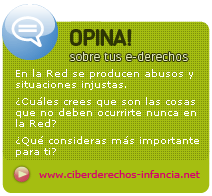 En la Red se producen abusos y situaciones injustas. ¿Cuáles crees que son las cosas que no deben ocurrirte nunca en la Red? ¿Qué consideras más importante para ti?